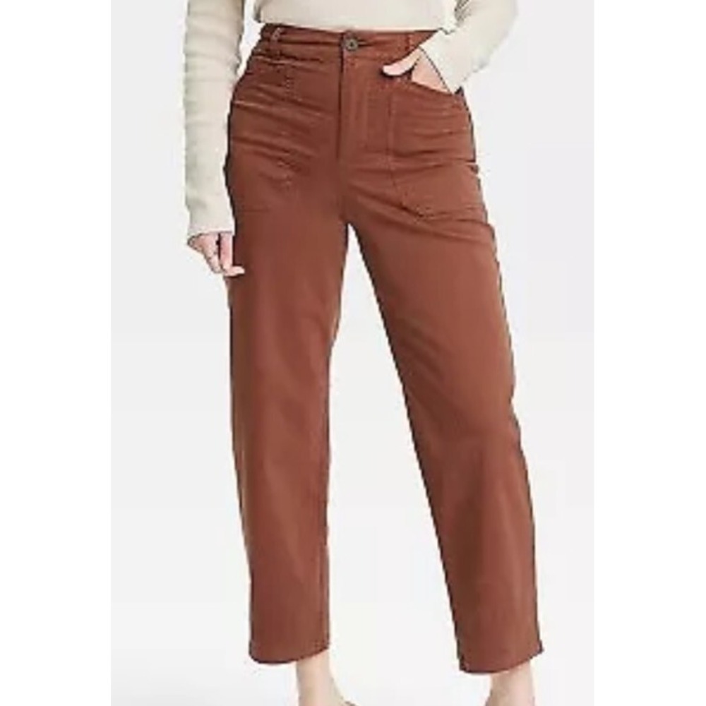 Women's High-Rise Barrel Leg Pants - Universal Thread size 2